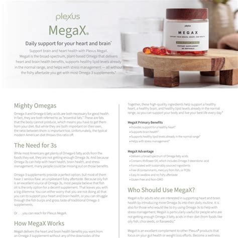 plexus megax info sheet|KEY BENEFITS .